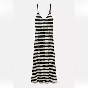 Black and White Striped Maxi Dress